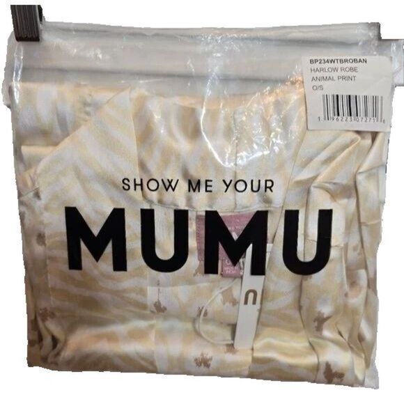 Show Me Your Mumu Women's O/S Animal Print Curateur The Harlow Robe - Picture 2 of 6